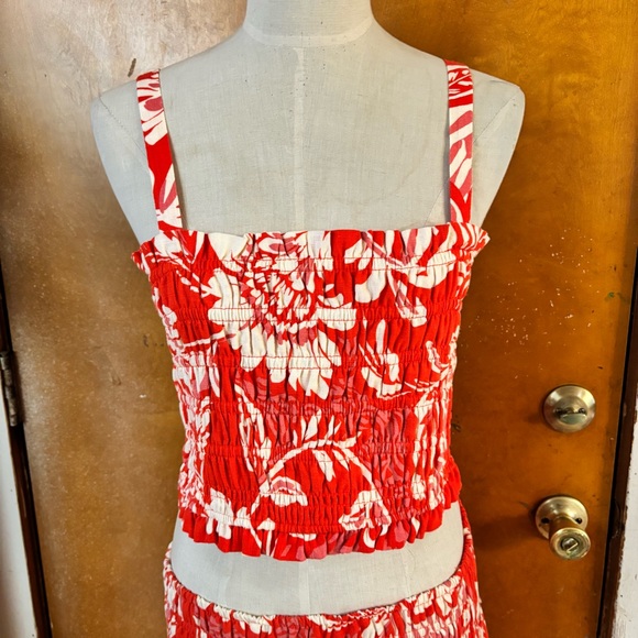 Paper Heart 2 Piece Summer Vibe Maxi Skirt Set.  Xl = 16  Linen Blend - Picture 8 of 9